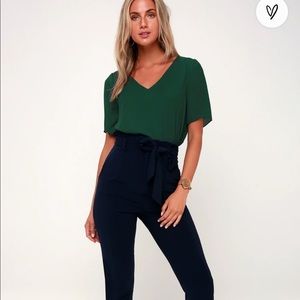 The Lulus Remedy Forest Green Short Sleeve Top